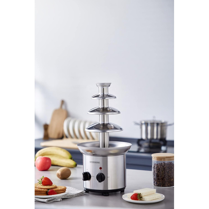 Шоколадний фонтан | 170 Вт | 1.25 кг | Якісний нержавіюча сталь | 4-рівневий | Термостійкий | Для дому та заходів