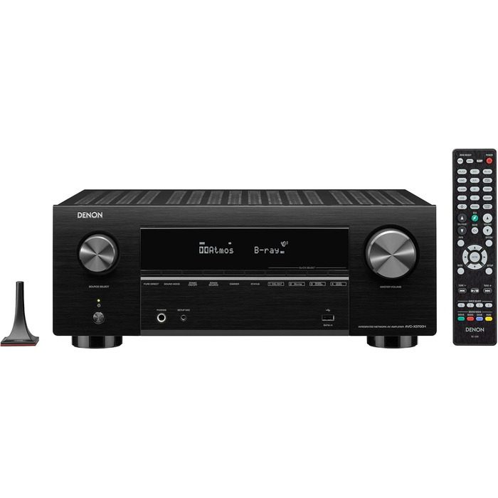 Канальний AV-підсилювач Denon AVC-X3700H, 8K, Dolby Atmos, Alexa, HEOS, чорний (2020), 9.2-