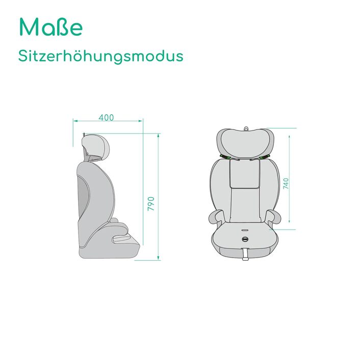 Автокрісло Bebeconfort Ever i-Safe 9-36 кг, 15 міс. - 12 років, 76-150 см, R129, захист від бокового удару, 11 положень підголівника, інтегровані підлокітники, Full Black