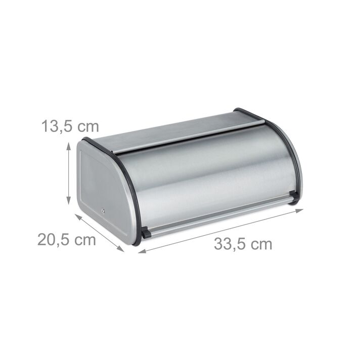Relaxdays Хлібниця з нержавіючої сталі