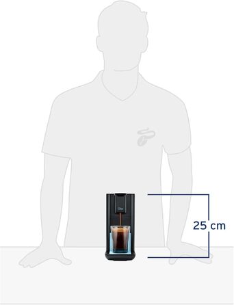 Кавомашина Tchibo Qbo ICONIC Pantone™ Premium з 16 капсулами для еспресо, кави та кави Grande, компактний інноваційний дизайн, колір Sky Blue + 16 капсул