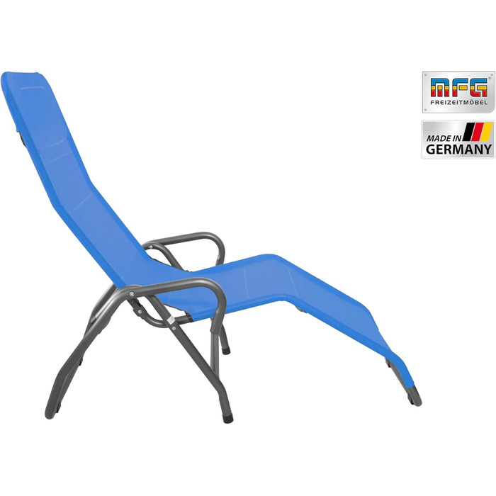 Лежак для басейну та сауни MFG, 3', антрацитовий/блакитний