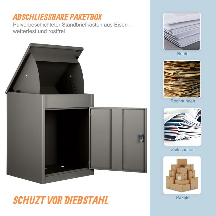 Коробка для зберігання Relaxdays, підходить для монтажу на підлозі та стіні