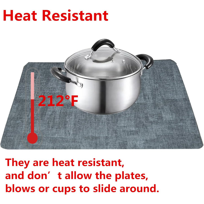 Набір тканих серветок з екошкіри для столу, вологостійкі, стійкі до плям, термостійкі, легко миються, PU серветки для кухні та обіднього столу (Темно-синій, 6 шт.)