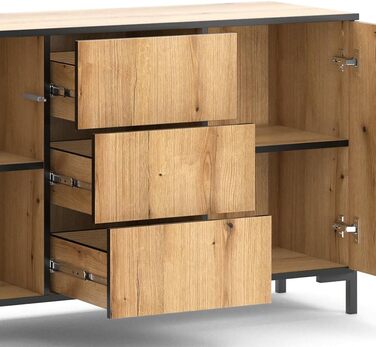 Комод Vicco Hatto з 2 дверцятами, дуб, 124 x 69.6 см