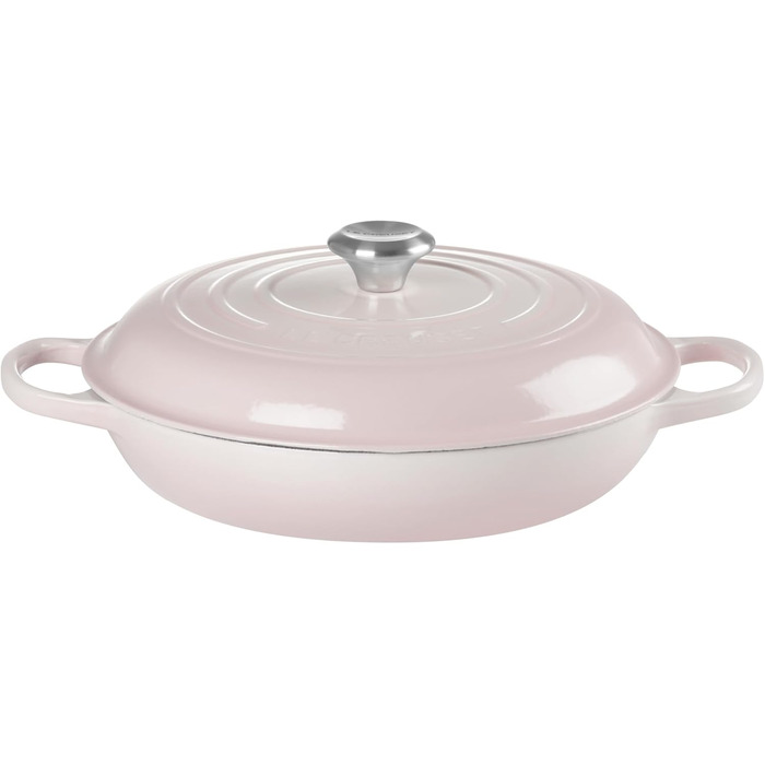 Le Creuset Signature Чавунний горщик Gourmet, Ø 30 см, 3,5 л, для всіх плит (включно з індукцією), Рожевий Shell, 21180307774430