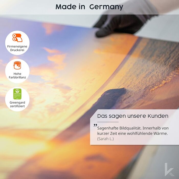 Інфрачервовий обігрівач Könighaus Standgerät 600 Вт - Економний, з термостатом та підставкою - мобільний, з акриловим малюнком