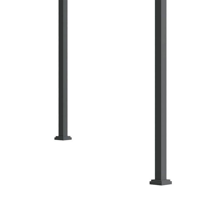 Дах патіо з альтанки Outsunny Pergola з люком 298x213x221см Поліестер Чорний Сірий для саду та патіо