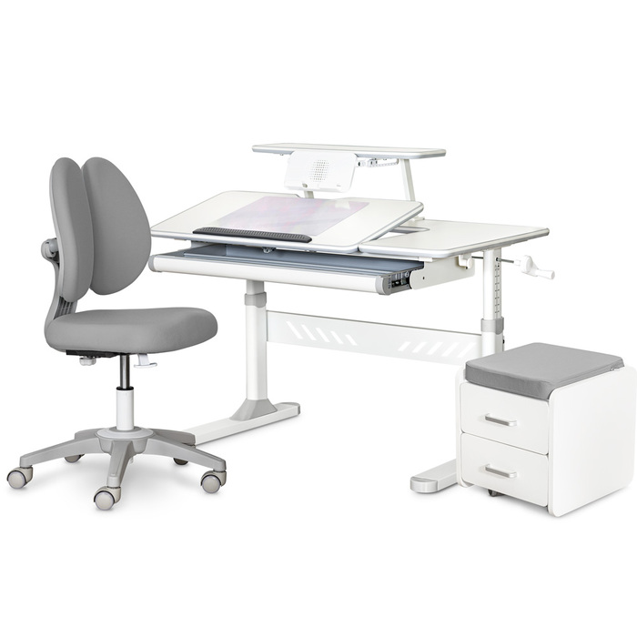 Комплект (L) ErgoKids TH-320 Grey (парта + крісло + тумба) (арт. TH-320 + Y-412 Lite + BD C3_GREY)
