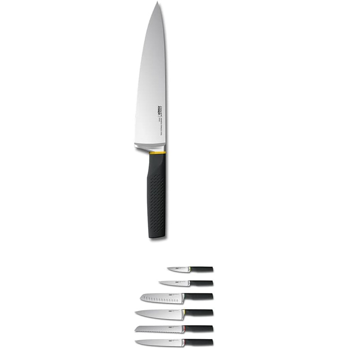 Набір ножів Joseph Joseph Lockblock з дитячою безпекою (6 ножів), нержавіюча сталь, 14 x 14 x 36 см, темно-сірий