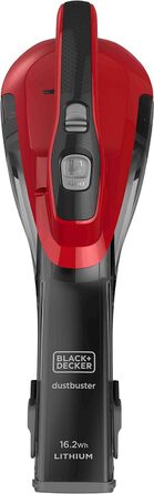 Акумуляторний ручний пилосос BlackDecker Dustbuster DVA320J (10,8 В, 2,0 Агод, з циклонною дією, висувною щілинною насадкою та розкладною щіткою для м'яких меблів, акумуляторний пилосос із насадкою з довгим всмоктуванням) Титан (10,8 В (16,2 Втгод))