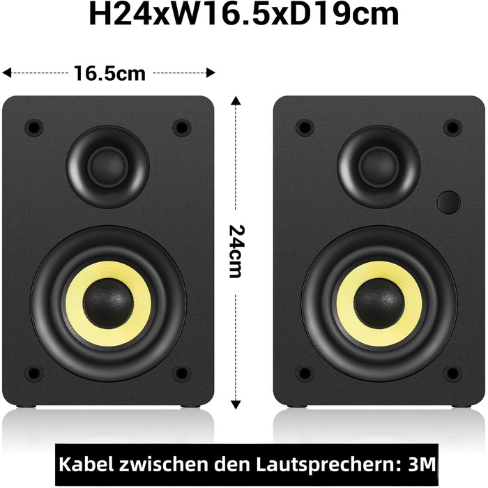 Sanyun SW206: 4-дюймові Hi-Fi колонки з підсилювачем 80W, Bluetooth 5.4, USB DAC, для програвачів, TV, PC. Білий колір