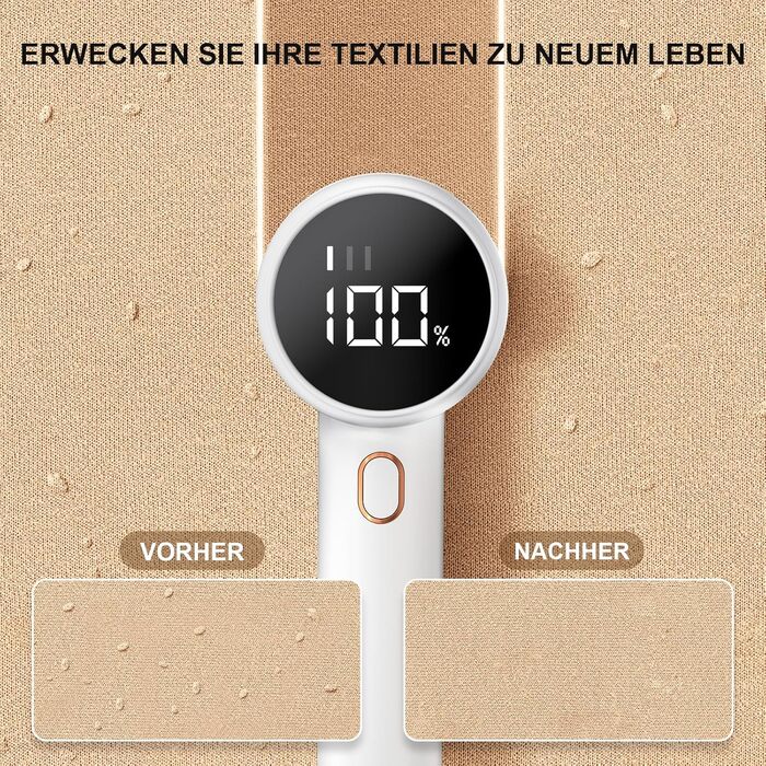 Електричний видалення ворсу для одягу Elfenbein: 6 лез, 3 швидкості, LED-дисплей