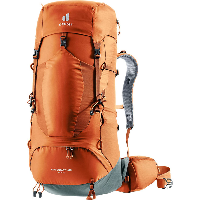 Легкий похідний рюкзак deuter Aircontact Lite 50 10 (каштаново-Бірюзовий)