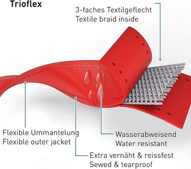 Нашийник PetTec Trioflex погодостійкий та регульований нашийник для собак червоного, коричневого, чорного та оранжевого кольорів