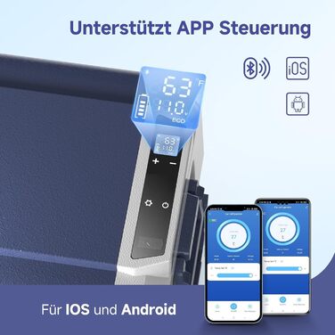 Автомобільний компресорний холодильник AAOBOSI 36л з Wi-Fi, 12/230V, -20°C до +20°C для кемпінгу, подорожей, риболовлі