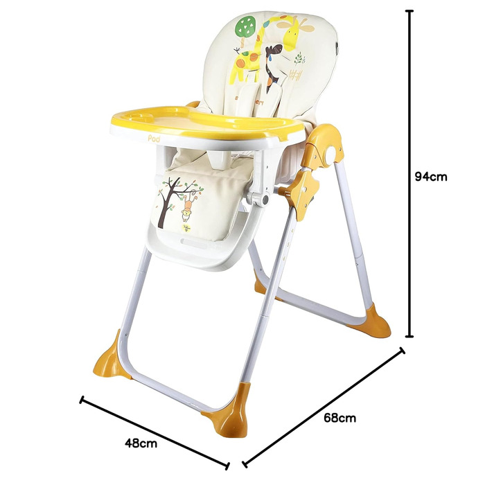 Високий стільчик для годування Star iBaby Pod Giraffe, для малюків