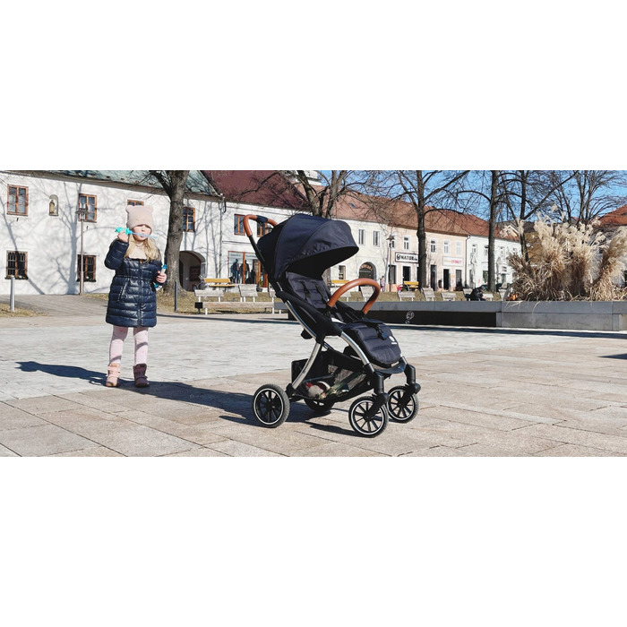 Дитячий візок PETITE&MARS Cross, колір: Антрацит Блю