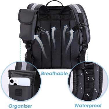 Термосумка-рюкзак MATEPROX 40L чорного кольору: ізольована, водонепроникна, з відкривачем для пляшок, для пікніка, кемпінгу, BBQ та походів