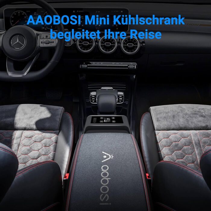 AAOBOSI Компресорна холодильна сумка 15 літрів -15°C~20°C, 12/24V для авто, вантажівки, човна, кемпера та розетки (8л, чорна)