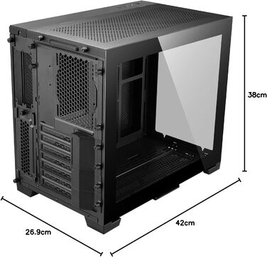 Корпус для ПК Lian Li O11 Dynamic Mini Midi-Tower, загартоване скло, чорний