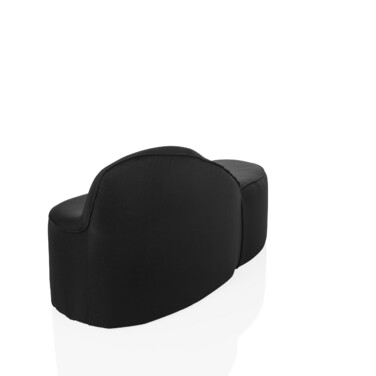 Диван для відпочинку / Диван для прийому гостей BARACOA, тканина чорного кольору, hjh OFFICE