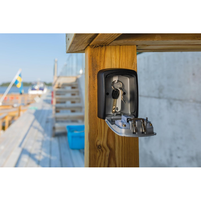 ABUS KeyGarage 787 - ключниці настінна для ключів та дрібних цінностей, чорно-срібна (набір 2 шт.)