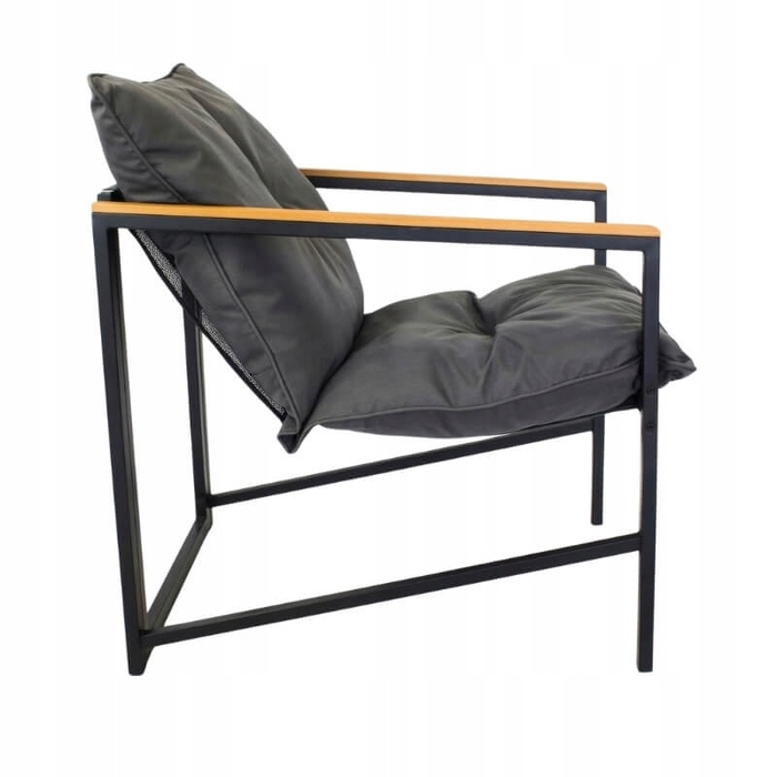 Комплект садових меблів Escal, метал, чорний, 4 предмети