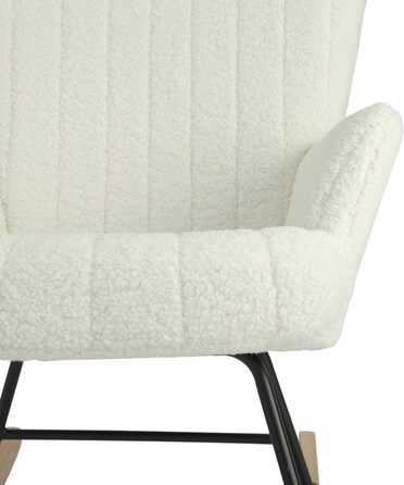 Крісло-гойдалка Vielllliving для спальні, 150 кг, темно-сірий (бежевий), 93x84x55.5 см