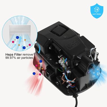 Електричний сушар для рук QL автоматичний з HEPA-фільтром, нержавіюча сталь, настінний, 1150W, срібний