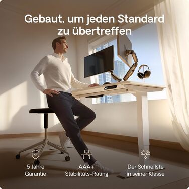 Електричний регульований стіл Desktronic HomePro 120x60 см – білий, з USB-портами