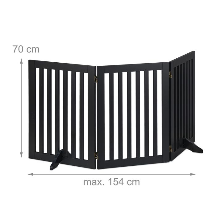 Захисний бар'єр Relaxdays чорного кольору, 70 см