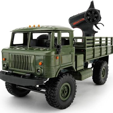 Радіокерований військовий всюдохід-вантажівка s-idee® Militär Truck 1:16 4WD 2.4 GHz