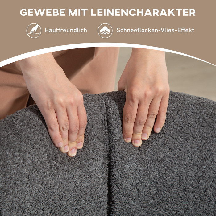 Крісло-шезлонг, м'яке крісло з комфортною сидінням, поворотне, з приємним на дотик покриттям, до 120 кг, темно-сірий