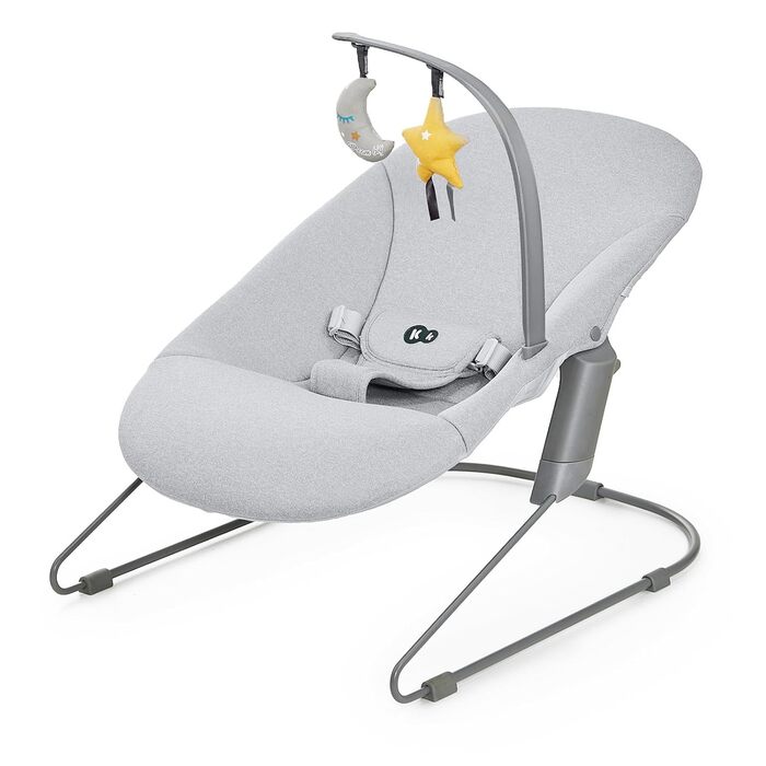 Дитячий стільчик Kinderkraft ENOCK 3 в 1 (6 міс - 10 років), сірий. Регулювання спинки, знімний бампер та ремінь безпеки