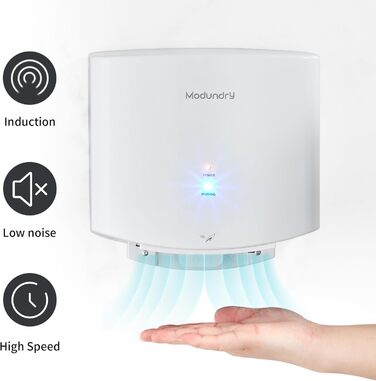 Компактний автоматичний електричний сушар для рук настінний для дому та комерційних приміщень (білий)