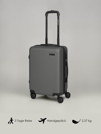 Набір валіз Smartbox Hartschalen 3-в-1 для жінок та чоловіків | Легкі та міцні валізи з ABS-пластику | 4 колеса та кодовий замок (Edition 05) (Антрацит, валіза S (55 см))