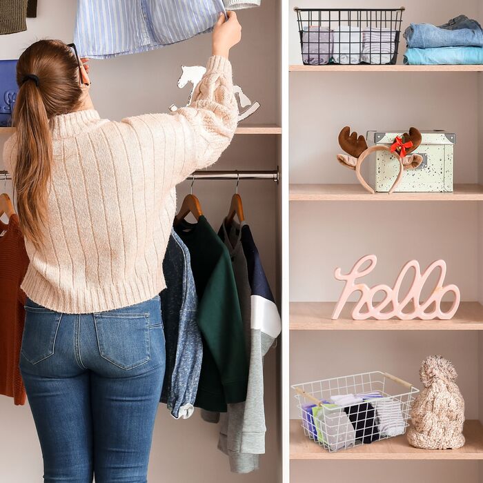 Набір з двох металевих кошиків Relaxdays з дерев'яними ручками