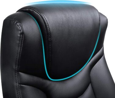 Крісло офісне SONGMICS регульоване по висоті, чорне, OBG21B, 52x53x122 см