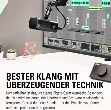 Elgato Wave DX — динамічний XLR-мікрофон для подкастів, стрімінгу та трансляцій, кардіоїдна діаграма, шумозаглушення, не потребує підсилювача, сумісний з Mac/PC