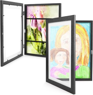Рамки для дитячих малюнків A4 Kromapolis, 2 шт., екологічне MDF, дерев'яний колір (чорний)