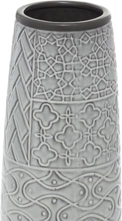 Ваза декору Deco 79 74687 Birnenform, кераміка з золотистими акцентами, чорна, 12,7 x 17,8 см