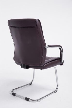 Стілець конференційний Sievert з м'якою оббивкою та штучною шкірою, коричневий