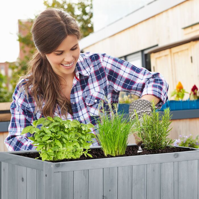 Грядка для вирощування рослин Relaxdays з дерева