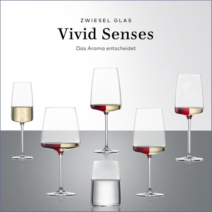 Набір келихів для вина Zwiesel Glas Vivid Senses (2 шт.), німецька якість, Tritan-кристал, для фруктових вин, миючі в посудомийній машині
