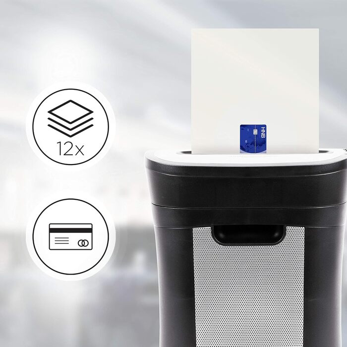 Шредер Duronic PS571 для документів, кредитних карт та CD, 15 аркушів, P4, 22 л