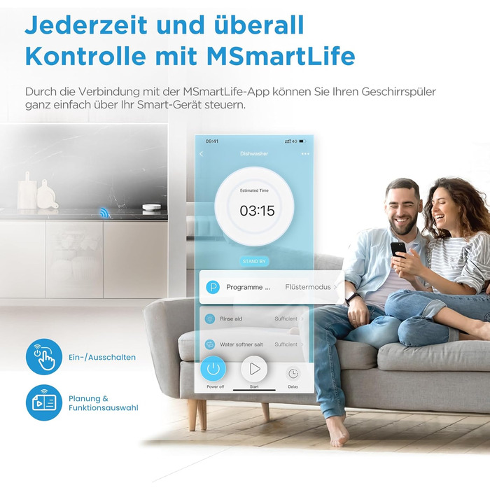 Посудомийна машина Midea SF 3.45N PRO: 9 комплектів, Inox, Wi-Fi, 5 програм, 47 dB