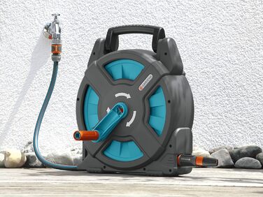 Набір Gardena Classic 15: шланг 15 м, касета для шланга, для кемпінгу, автодому, спорту, адаптери