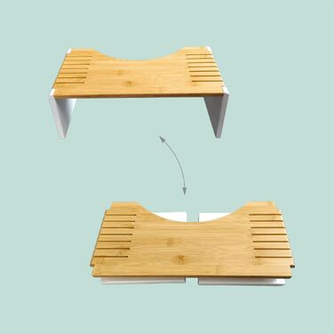 Складаний табурет для туалету Relaxdays з бамбука