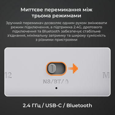 Бездротовий геймпад з док-станцією Ajazz GP100 Set White (GP100S-W)